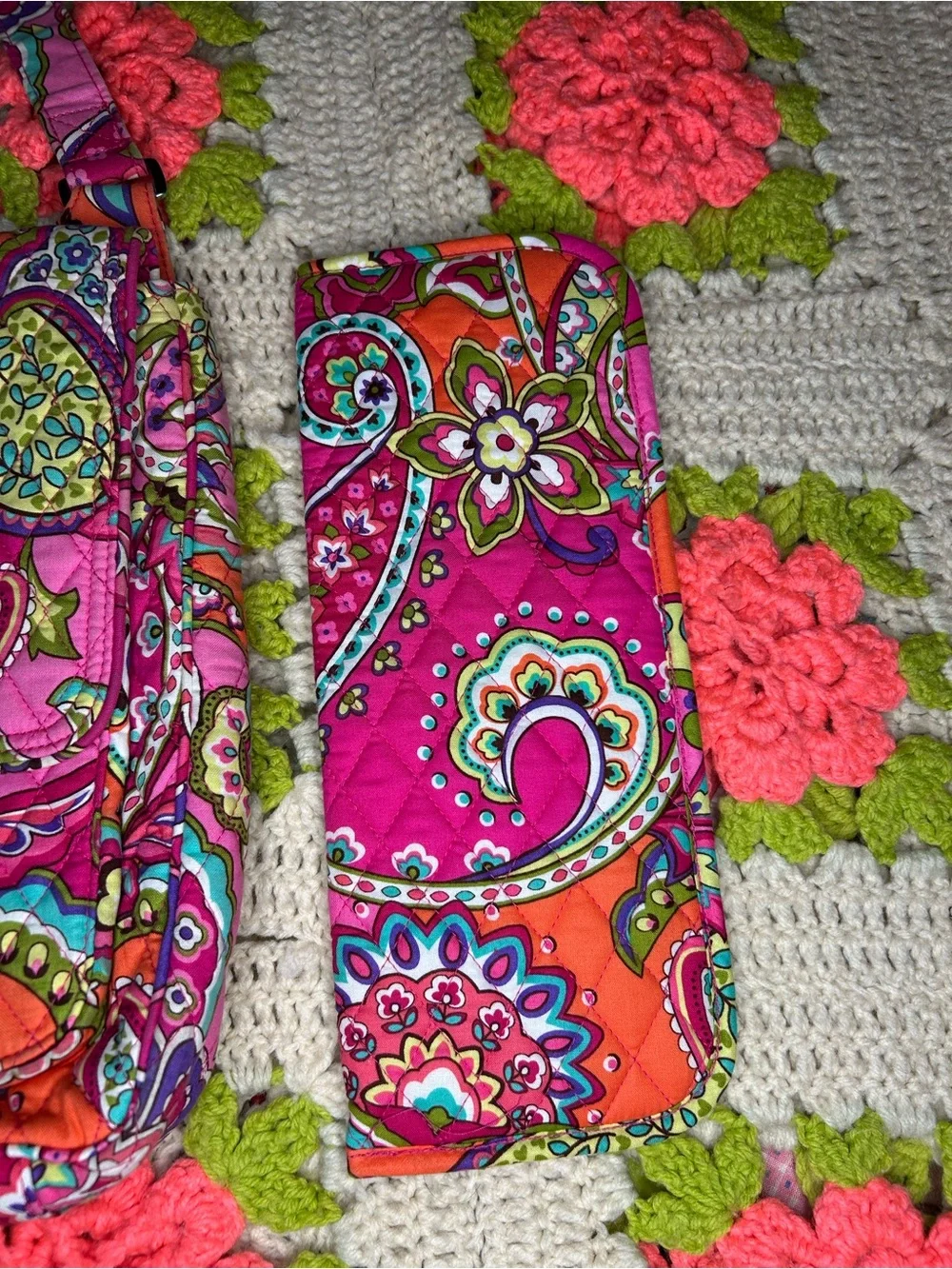 Vera Bradley Pink Swirls hipster Crossbody Bag -